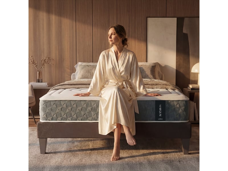 Matelas ressorts ensachés et mémoire de forme - 33 cm - marquise 90x190 3MA515.0919 - Conforama D