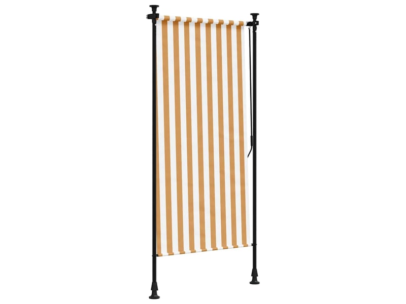  Store enrouleur, store roulant d'extérieur orange et blanc 120x270cm tissu acier cf47435  - Conforama E