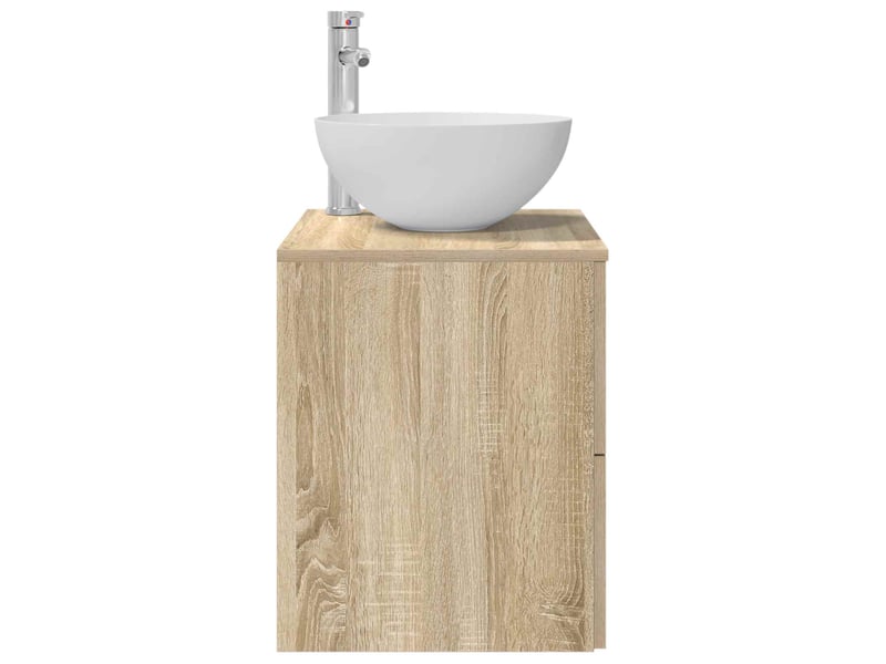  Meuble lavabo mural, meuble de rangement chêne sonoma 49.5x35x63 cm  - Conforama D