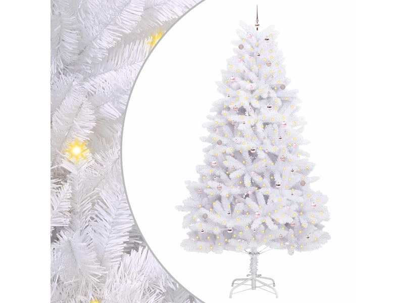 Sapin de noël, arbre de noël artificiel à branches articulées blanc 300 cm cf61084 - Conforama A