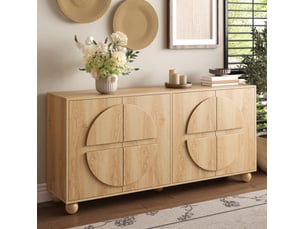 Buffet 4 porte(s) 0 tiroir(s) WISHDOR - 160 cm coloris naturel