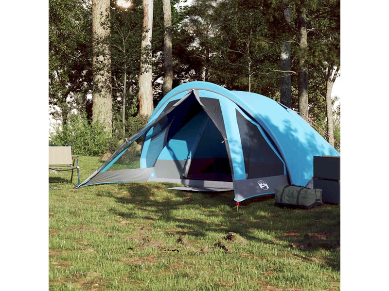  Tente de camping de cabine 4 personnes bleu imperméable shl66394  - Conforama D
