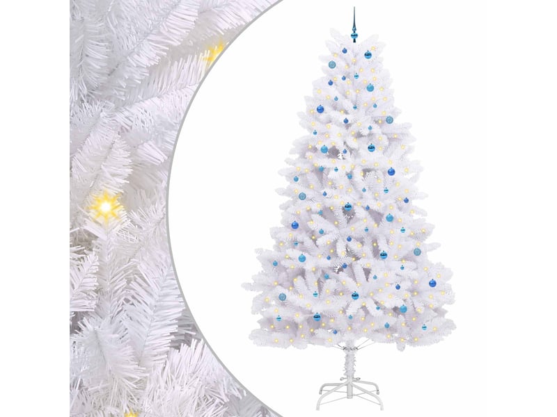  Sapin de noël, arbre de noël artificiel à branches articulées blanc 300 cm cf61081  - Conforama A