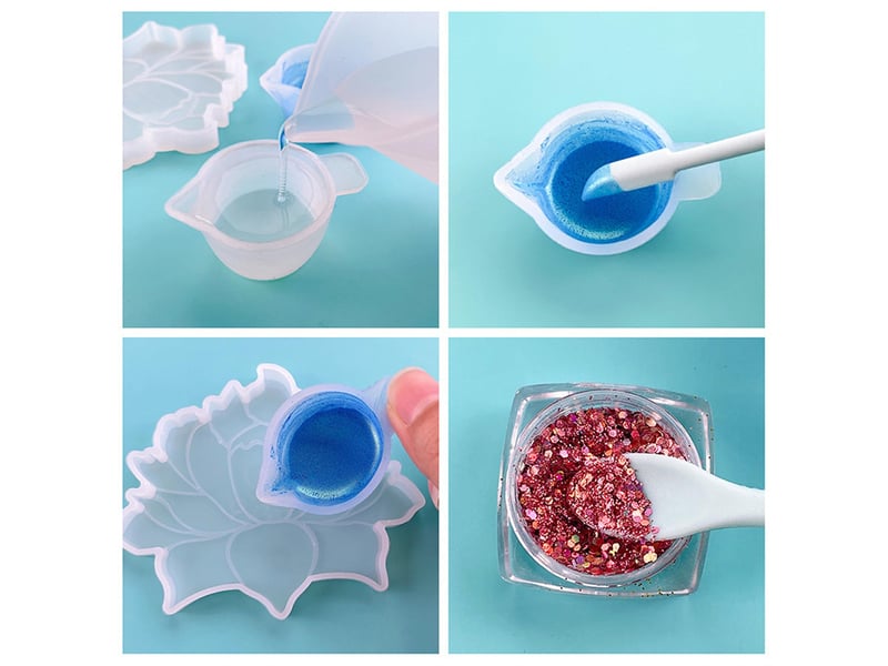  Kit d'outils pour tasse à mesurer en silicone, spatule, gants, pipettes, ensemble d'outils de mélange de résine pour l'artisanat (ensemble d'out - réf. Szpb820569jjzj  - Conforama C