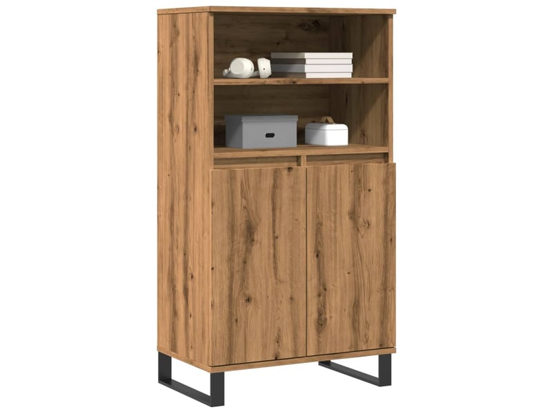  Buffet haut - bahut - meuble de rangement chêne artisanal 60x36x110 cm bois d'ingénierie  - Conforama C