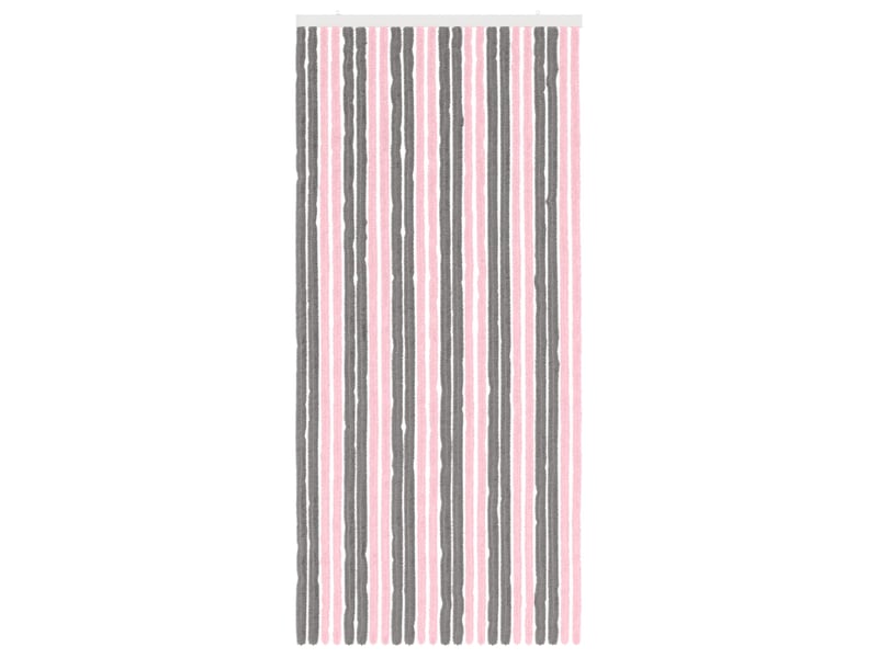  Rideau anti-insectes, moustiquaire en chenille gris argent et rose cf43432  - Conforama C