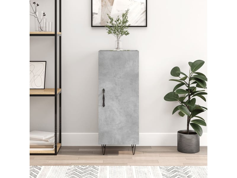  Buffet - bahut - meuble de rangement gris béton 34,5x34x90 cm bois d'ingénierie  - Conforama B