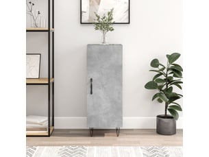 Buffet - bahut - meuble de rangement gris béton 34,5x34x90 cm bois d'ingénierie