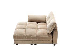 Fauteuil relax manuel <strong>COVREO </strong> Velours côtelé beige