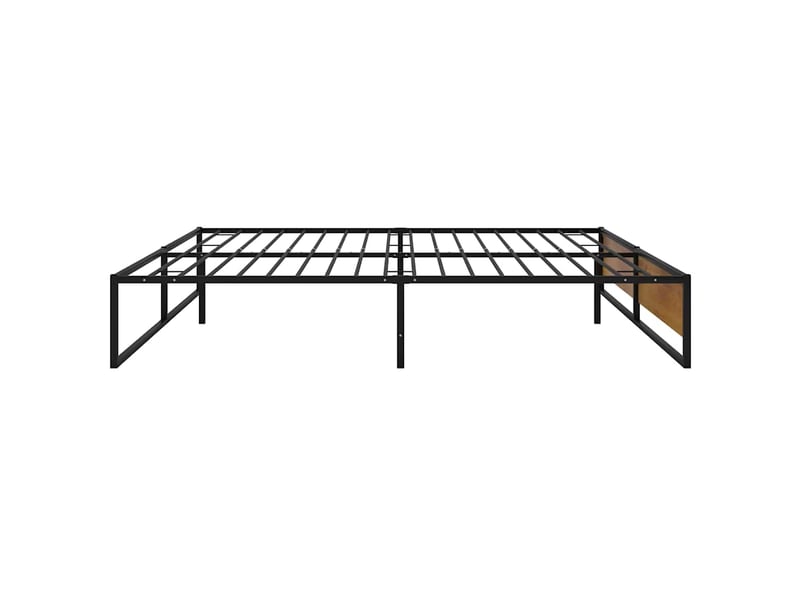  Lit double- lit adulte -  cadre de lit sans matelas noir métal 200x200 cm  - Conforama C