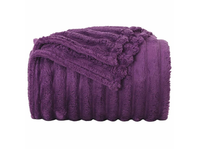 Couverture jetée de canapé 6 pcs pourpre 240x220 cm 8.76 kg polaire - Conforama E