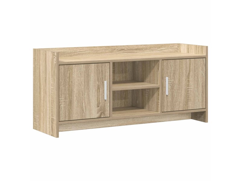  Meuble tv - banc tv - meuble de rangement 102 x 33 x 47 cm chêne sonoma bois d'ingénierie  - Conforama A