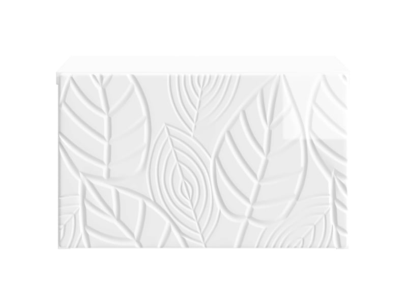  Table de chevet - cabinet de chevet - table de nuit mural blanc brillant 49 x 34,5 x 20 cm  - Conforama C