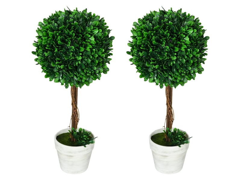  Lot de 2 buis artificiels pour intérieur et extérieur avec pot, ø28x60cm  - Conforama B