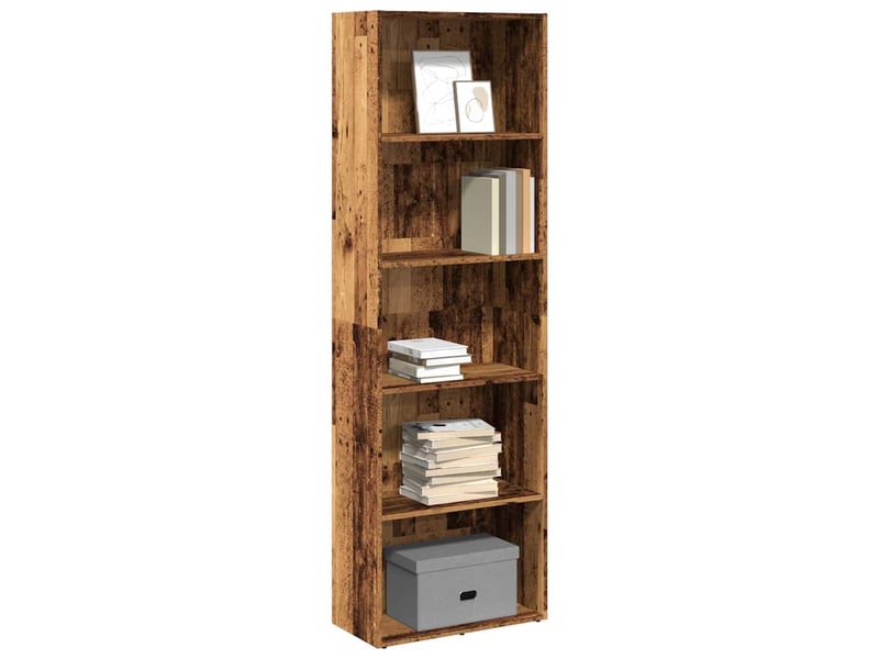  Bibliothèque, meuble de rangement salon vieux bois 60x30x189 cm bois d'ingénierie  - Conforama B