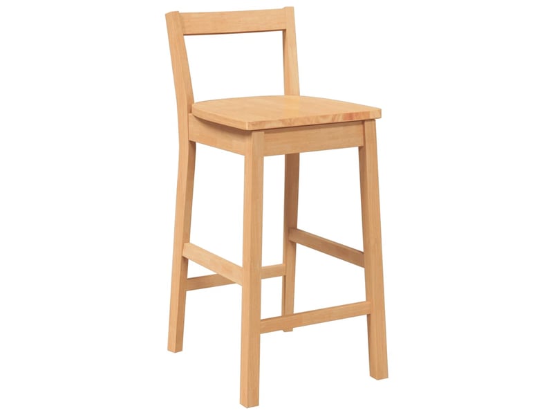  Lot de 2 tabouret de bar, chaise de bar en bois massif naturel et caoutchouc shl21225  - Conforama D