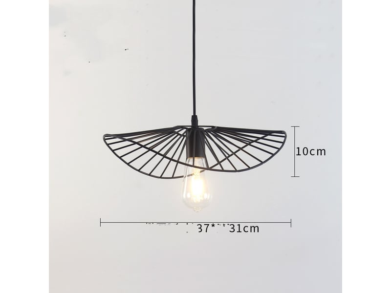  Suspension en métal noir avec câble réglable 100cm – taille 37x31x10cm  - Conforama B