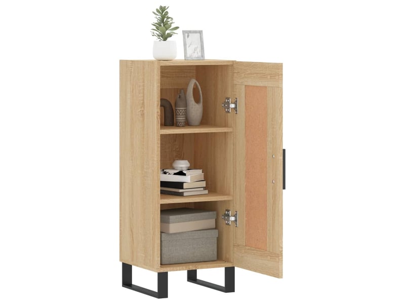 Buffet - bahut - meuble de rangement chêne sonoma 34,5x34x90 cm bois d'ingénierie  - Conforama D