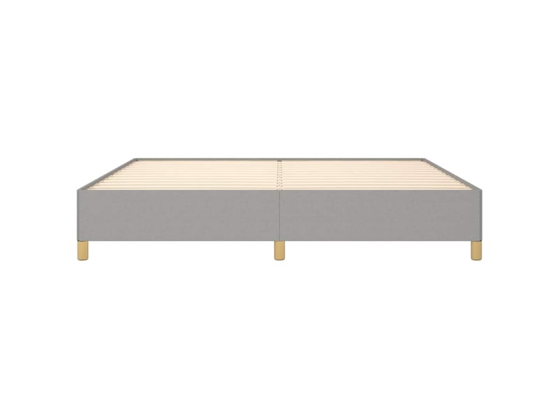  Lit double- lit adulte -  cadre de lit sans matelas gris clair 200x200 cm tissu  - Conforama D