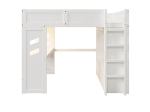 Lit mezzanine 140x200 cm <strong></strong> <strong></strong> coloris blanc