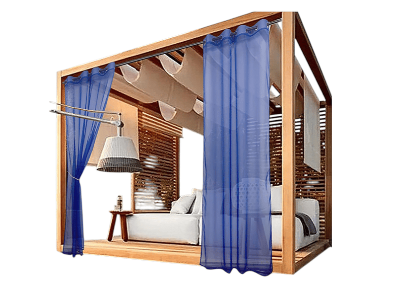  Rideaux transparents imperméables pour salon, chambre, véranda, pavillon, cabane, 132 cm de large x 241 cm de long, 2 pièces  - Conforama A