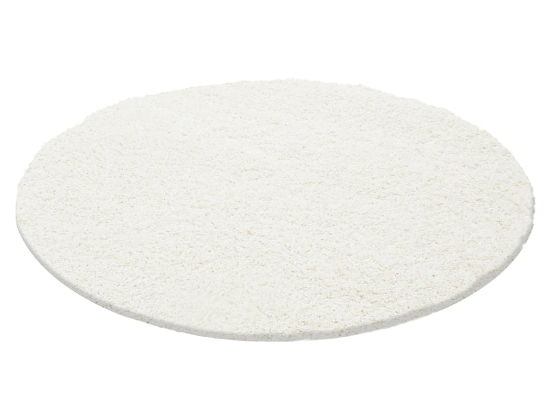 Shaggy - tapis uni rond - blanc ivoire 080 x 080 cm LIFE80801500CREAM - Conforama E