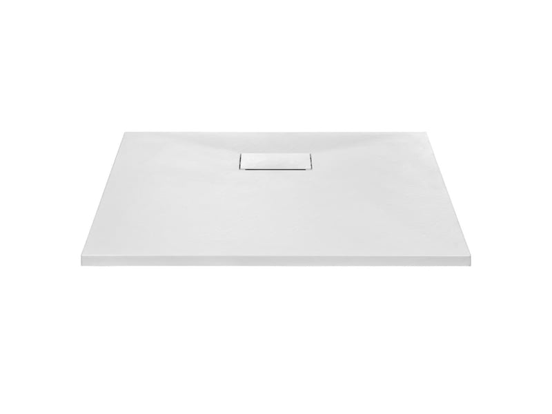  Bac de douche receveur de douche rectangulaire salle de bain maison intérieur trou de drain standard de 9 cm smc 90x80 cm blanc 02_0003449  - Conforama C