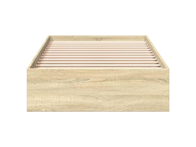  Lit simple- lit adulte -  cadre de lit avec tiroirs sans matelas chêne sonoma 100x200 cm  - Conforama C