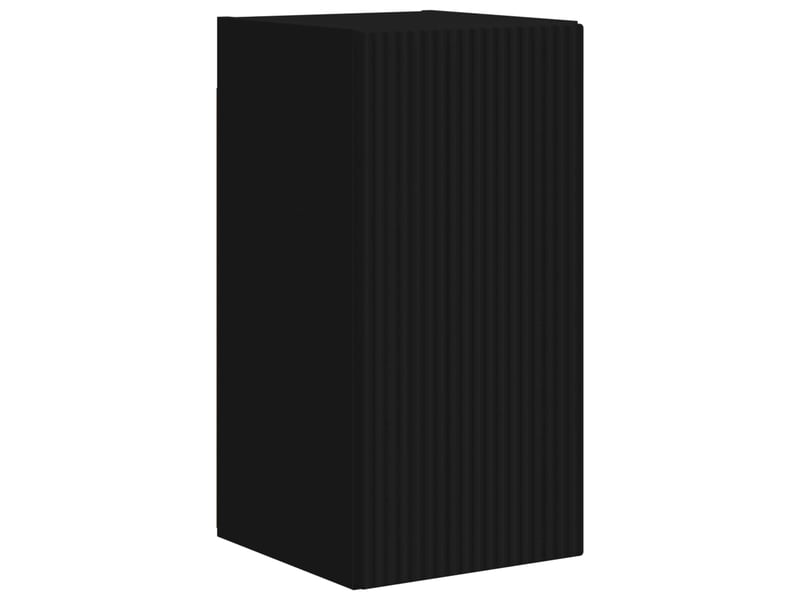 Meuble tv mural contemporain design épuré 98 x 31 x 29,5 cm espace de rangement pratique en bois noir 02_0056200  - Conforama D