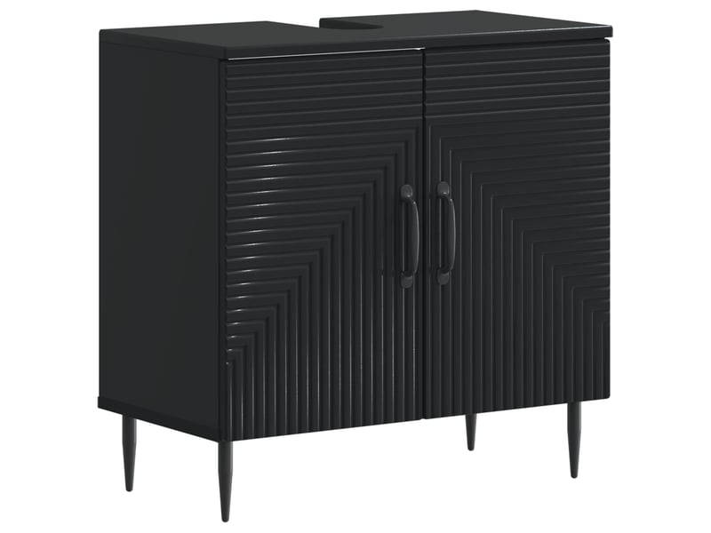  Ensemble de meuble de salle de bain 3 pièces haarlem noir cf63459  - Conforama D