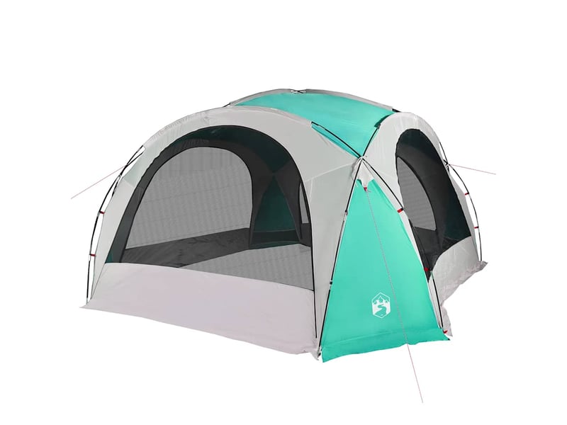 Tente de camping, tente de réception vert imperméable 455x455x240 cm - Conforama D