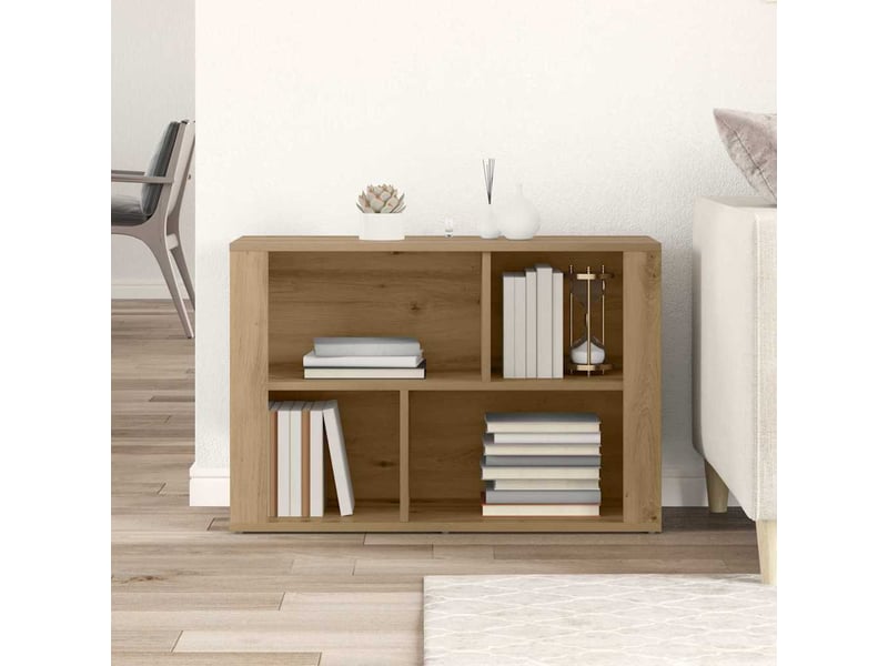  Buffet - bahut - meuble de rangement chêne artisanal 80 x 30 x 53 cm bois d'ingénierie  - Conforama D