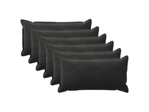 Lot de 6 coussins avec oreiller, coussins décoratifs houten noir fløjl cf51265
