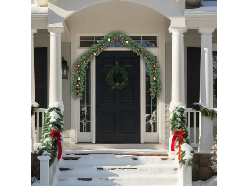  Guirlande de noël décorée avec boules 5 m  - Conforama C