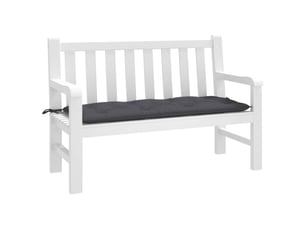 Coussin de banc de jardin, coussin d'assise anthracite 120x50x7 cm tissu oxford cf52636