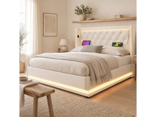 Lit coffre 160x200 cm coloris blanc