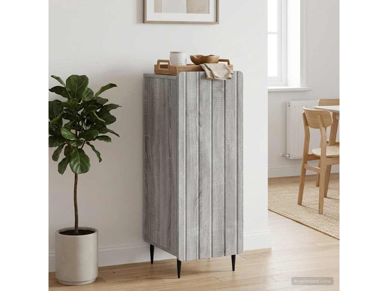  Buffet - bahut - meuble de rangement sonoma gris 34,5 x 33 x 92 cm bois d'ingénierie  - Conforama B