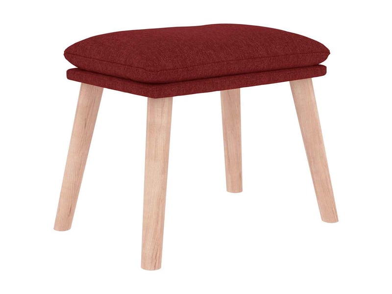 Vidaxl chaise de relaxation avec repose-pied rouge bordeaux tissu - Conforama E