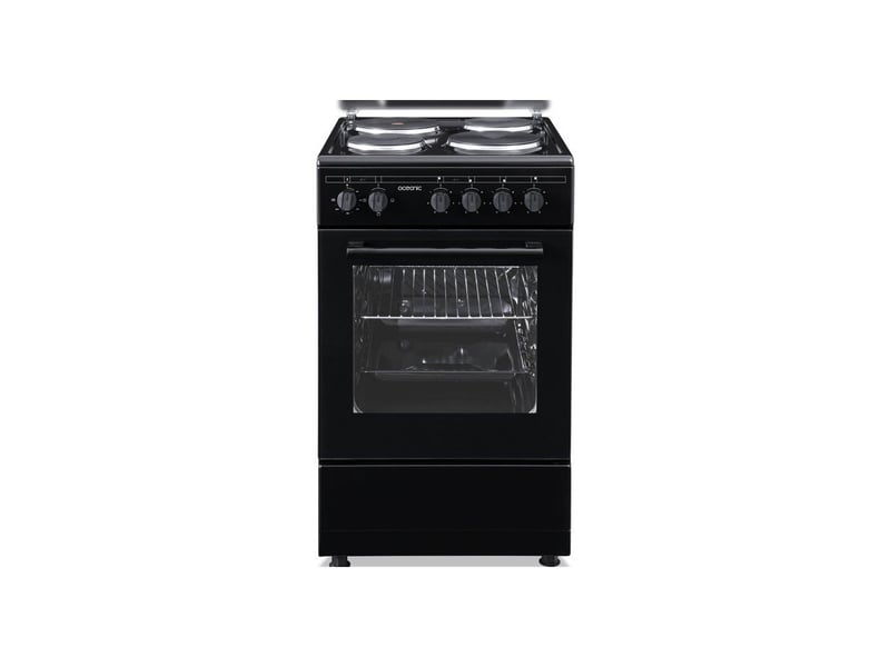  Cuisiniere electrique 4 feux 48 l 6800 w noir OCEACE4F5060B - Conforama A