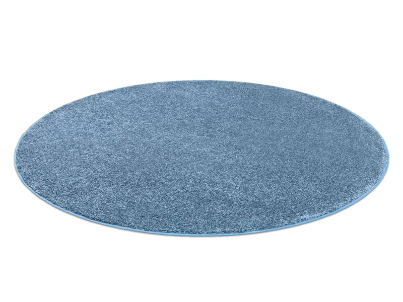Tapis  cercle santa fe bleu 74 plaine couleur unie cercle 150 cm  - Conforama E