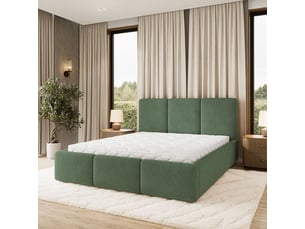 Lit coffre 120x200cm <strong>MASSENO</strong> <strong></strong> coloris vert