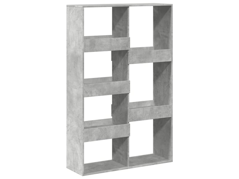  Bibliothèque, meuble de rangement salon gris béton 100x33x155,5 cm bois d'ingénierie  - Conforama A