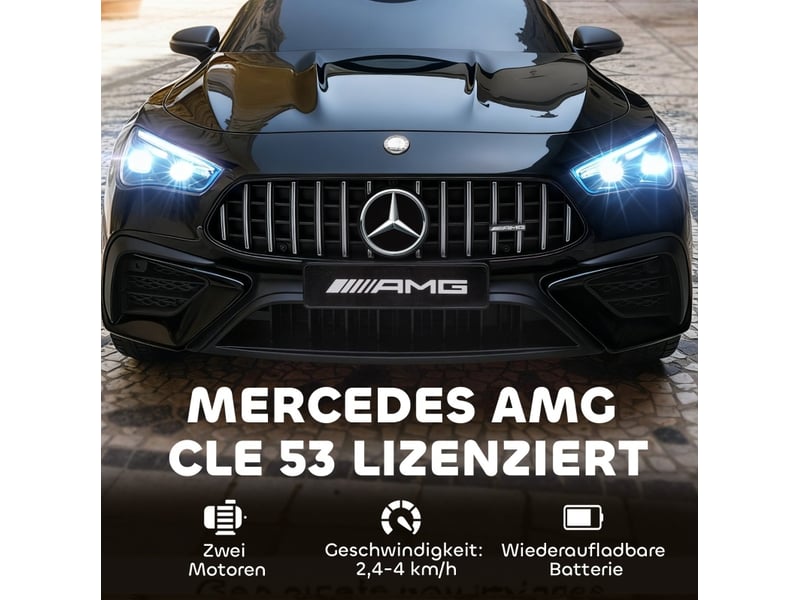  Voiture électrique enfant 99x55x43 cm mercedes-amg en plastique noire  - Conforama D