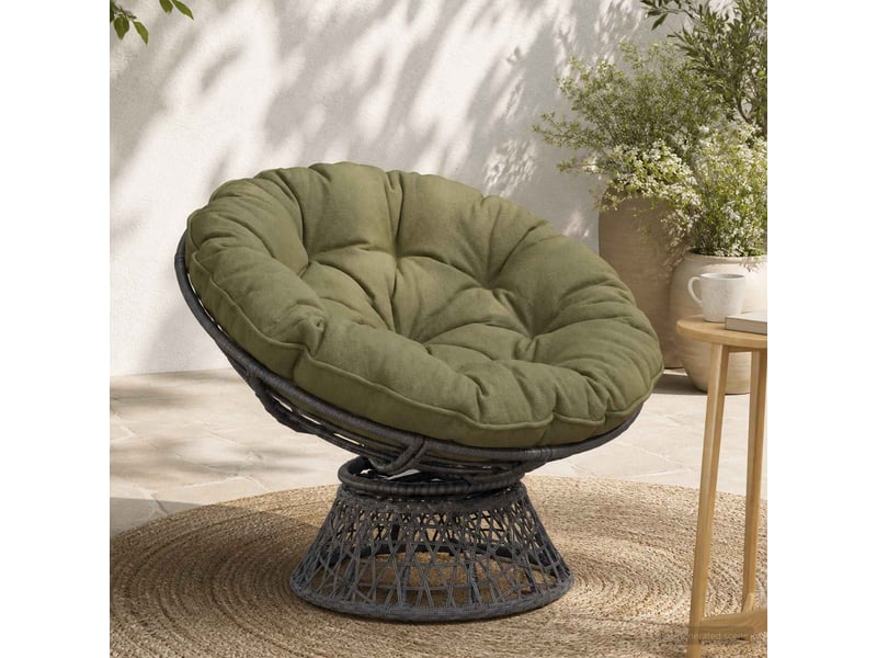  Coussin de chaise suspendue, coussin d'assise vianen 100 % polyester vert olive cf54311  - Conforama B