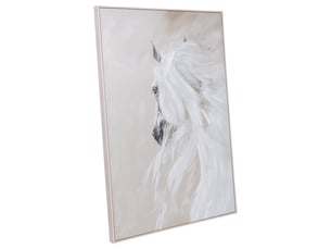 Tableau peint à la main avec cadre en bois beige 103x4x143h cm