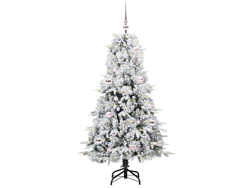  Sapin de noël, arbre de noël artificiel à branches articulées blanc 150 cm shl3175  - Conforama A
