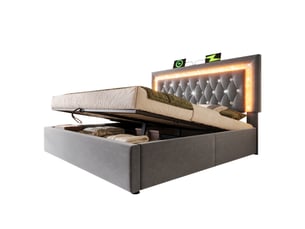 Lit coffre 160x200 cm Morn Vibe coloris gris