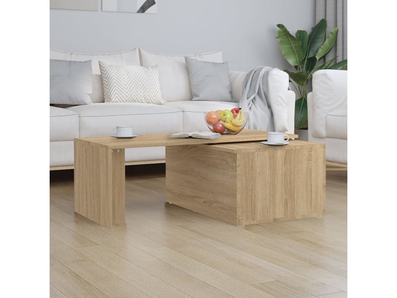  Table basse rectangulaire | table de salon chêne sonoma 150x50x35 cm bois d’ingénierie  - Conforama C