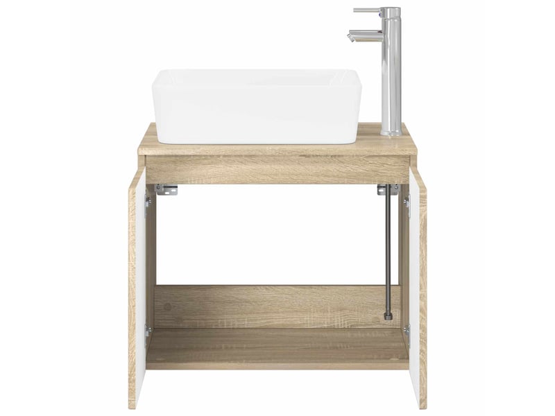 Ensemble de mobilier de salle de bain chêne sonoma cf64663 - Conforama C