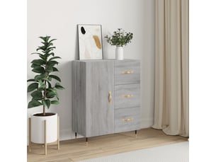 Buffet - bahut - meuble de rangement sonoma gris 69,5x34x90 cm bois d'ingénierie